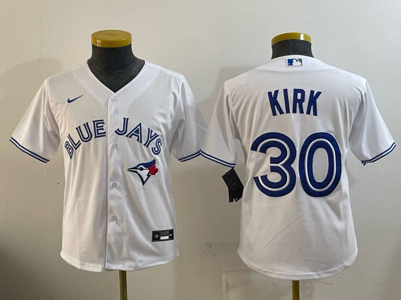 Youth 2025 Nike Toronto Blue Jays #30 Kirk White Game MLB Jersey 01->youth mlb jersey->Youth Jersey
